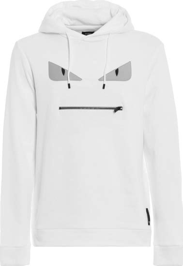 fendi hoodie white|fendi zip up hoodie.